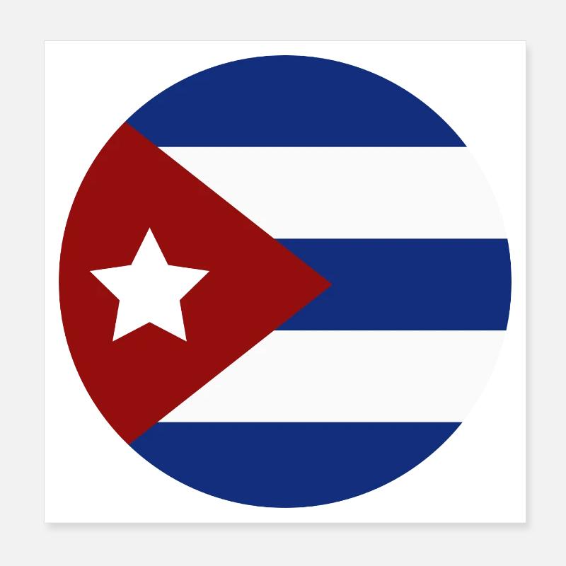 Cuba flag Poster 8" x 8" (20x20 cm)