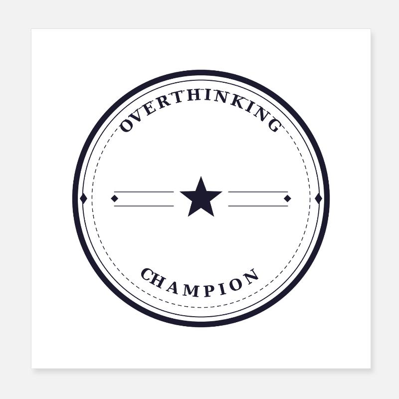 Champion de la suranalyse Poster 20 x 20 cm