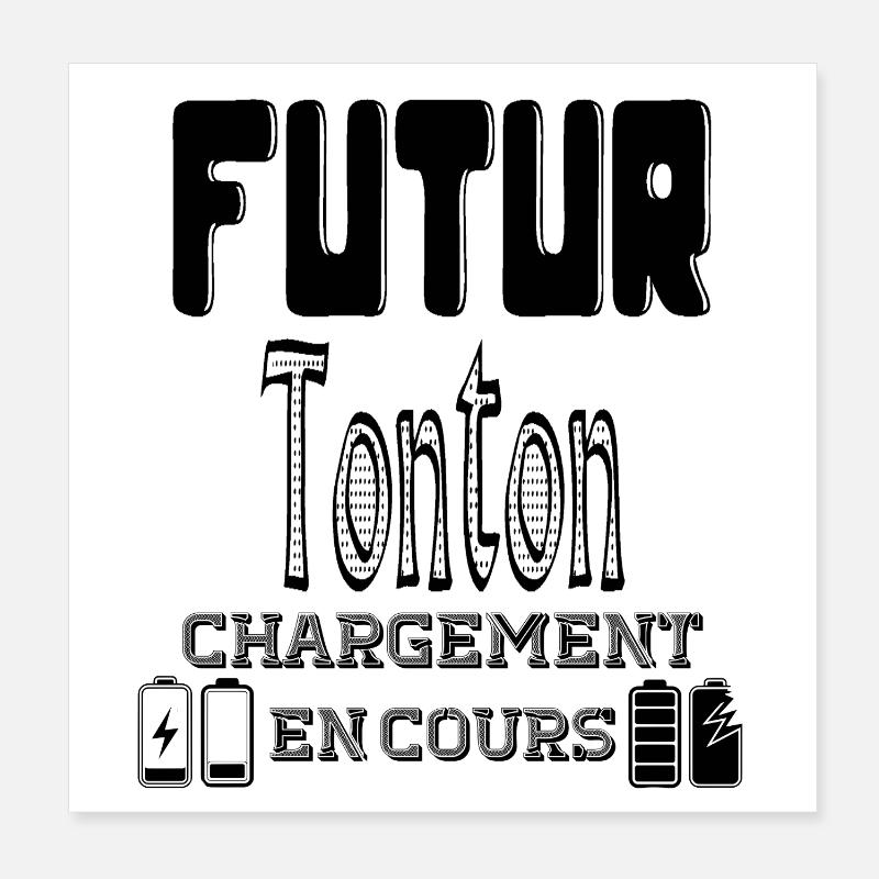 Future Uncle Loading In Progress Poster 8" x 8" (20x20 cm)