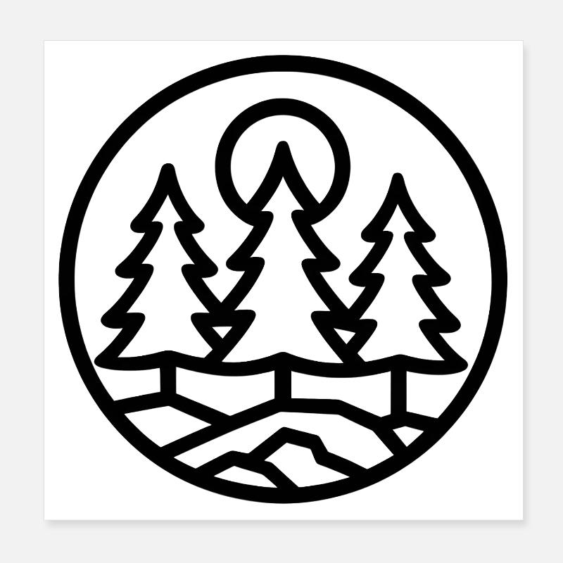 Waldkreis Poster 20 x 20 cm