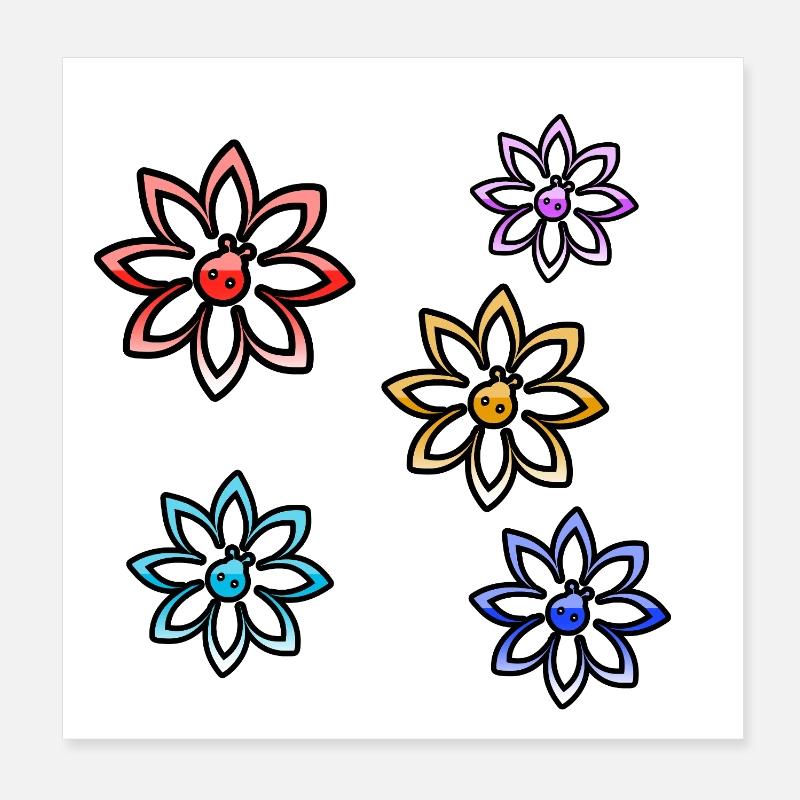 Fleur Poster 20 x 20 cm