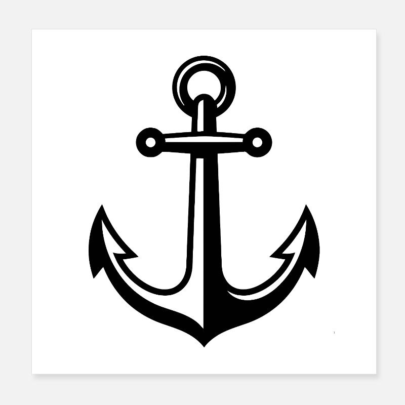 Sticker Sticker for Boat Anchor Car Poster 8" x 8" (20x20 cm)