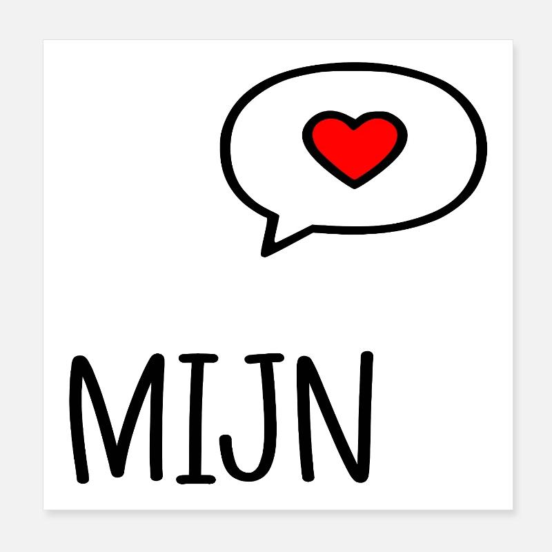 Cœur de la Relation - Anglais Mon Poster 20 x 20 cm