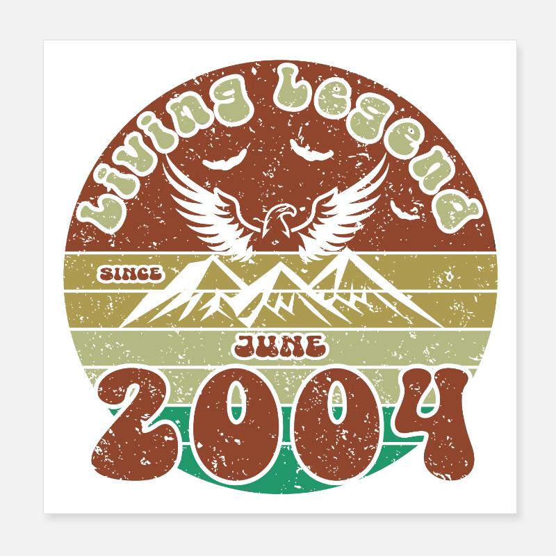 22nd Birthday Living Legend since VIN 06/2004 Poster 8" x 8" (20x20 cm)