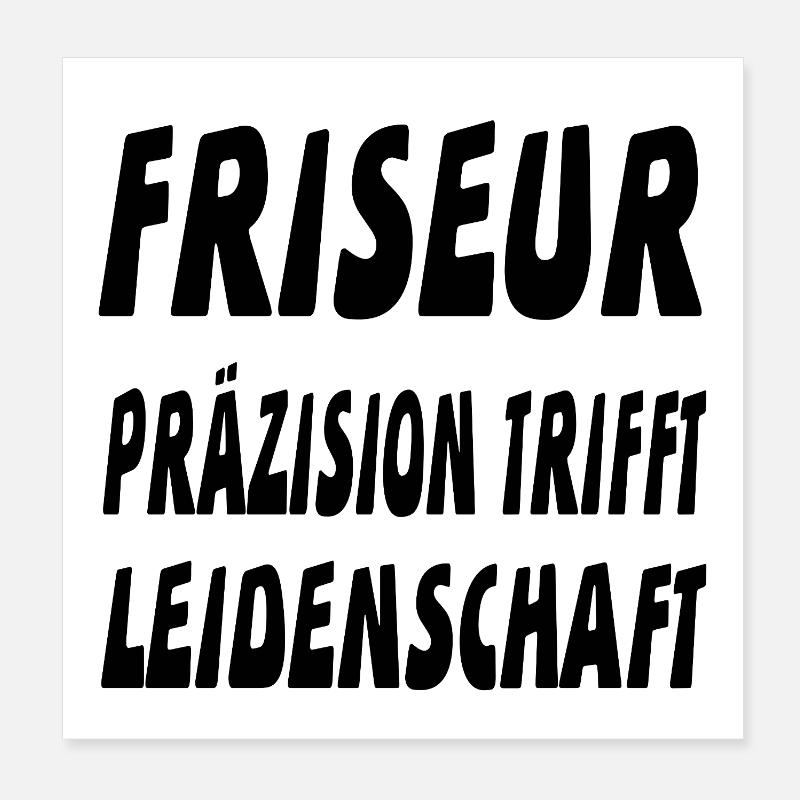 Friseur Poster 20x20 cm