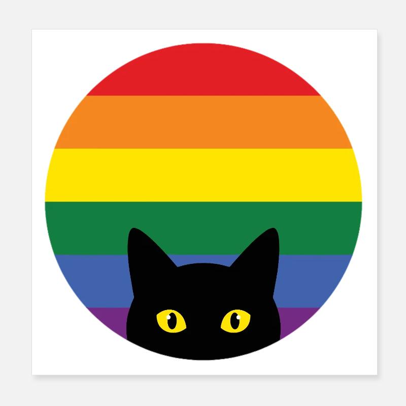 Pride Month LGBT – Späh-Katze Poster 20x20 cm
