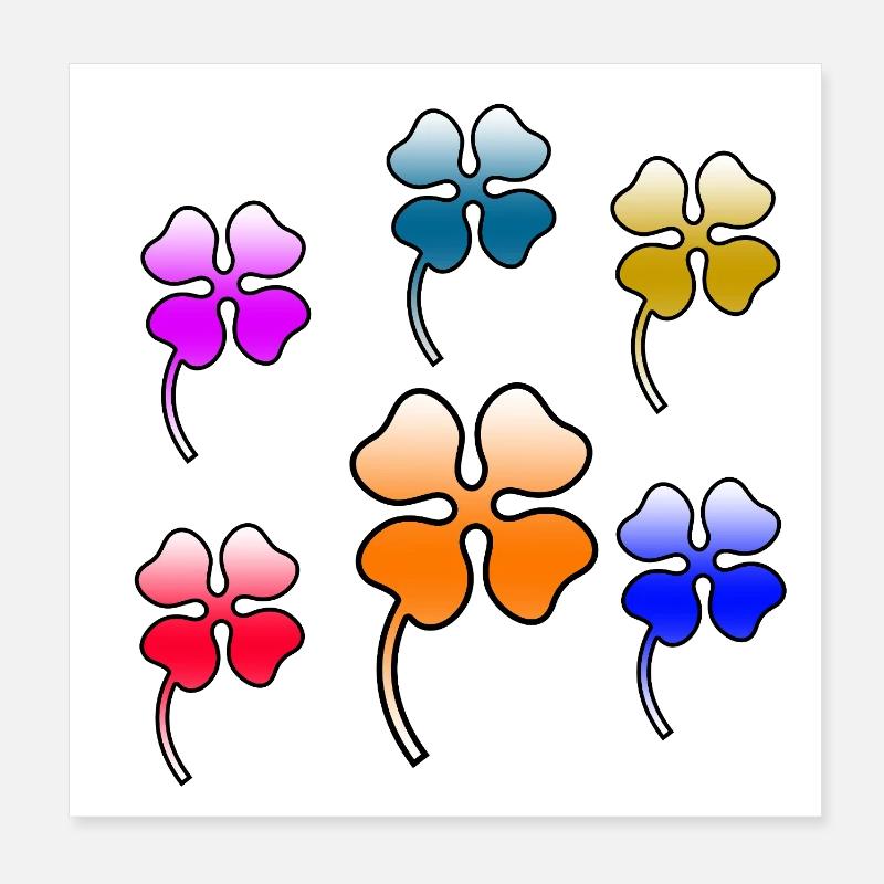 Flowers Poster 8" x 8" (20x20 cm)