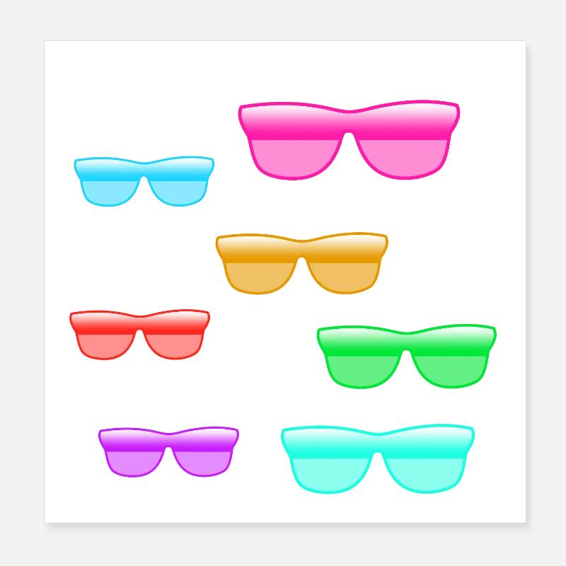 Sunglasses Poster 8" x 8" (20x20 cm)