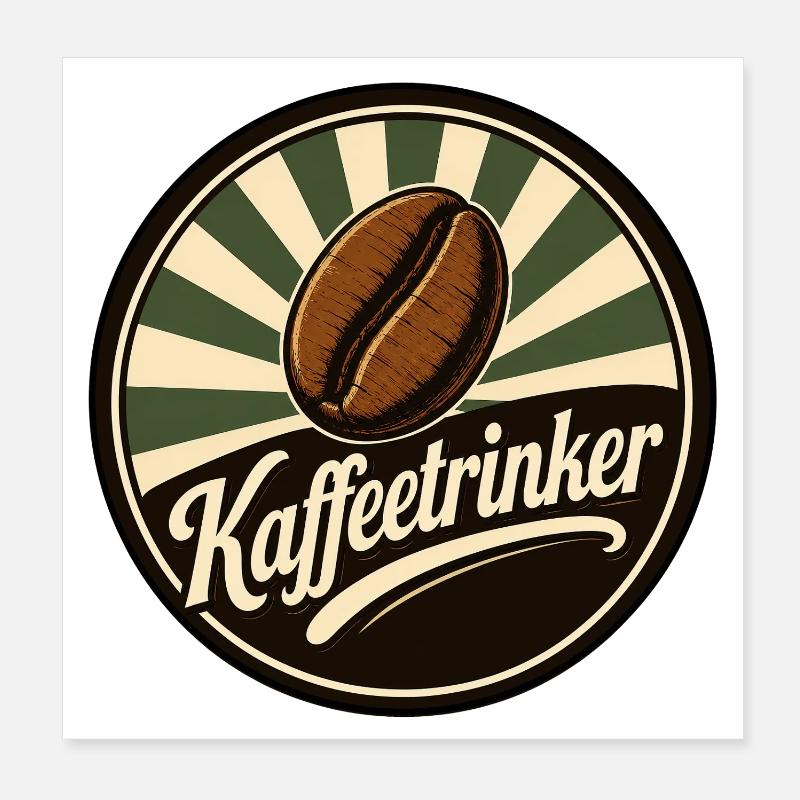 Kaffeetrinker klassisch Poster 20x20 cm