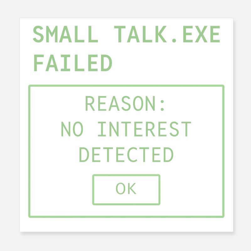 PETIT TALK.EXE ÉCHOUÉ Poster 20 x 20 cm