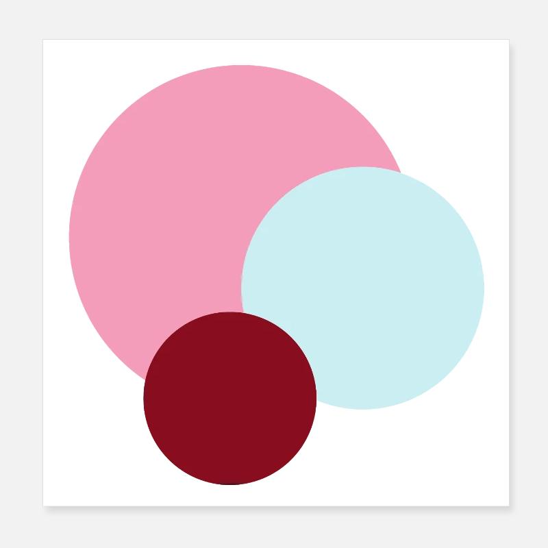 Planeten im Pink-Universum - Poster 20x20 cm - Weiß