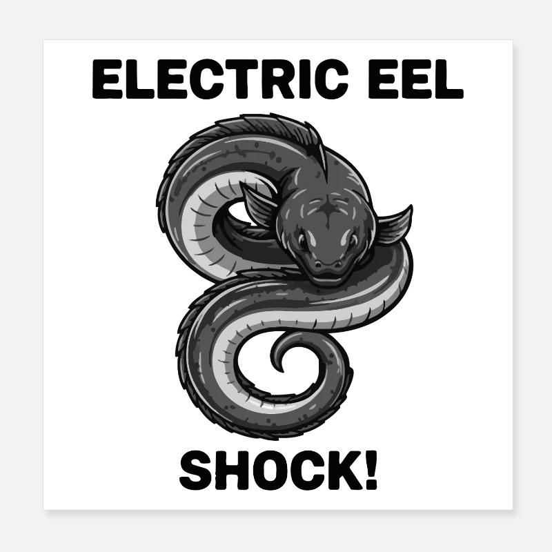 Electric Eel Shock Eel Poster 8" x 8" (20x20 cm)
