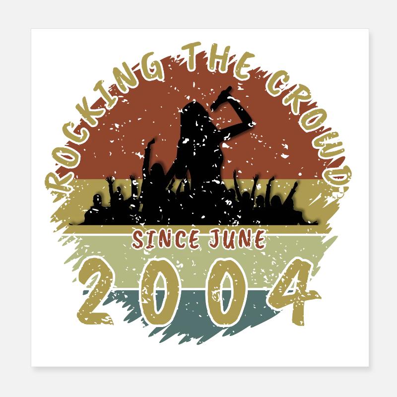 22nd Birthday Rocking the crowd SNG 06/2004 Poster 8" x 8" (20x20 cm)