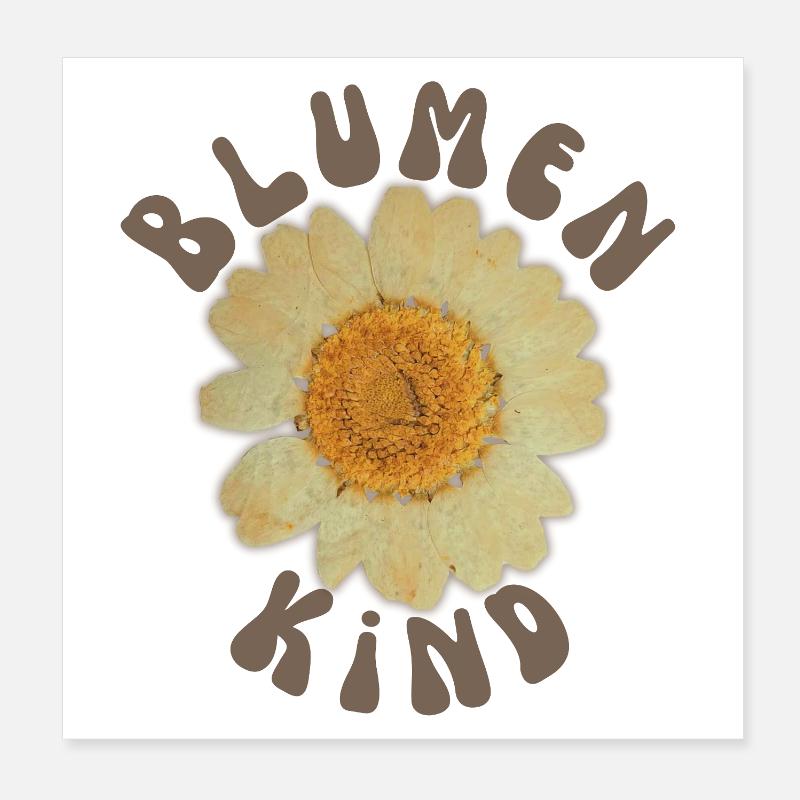 Flower Child Poster 8" x 8" (20x20 cm)