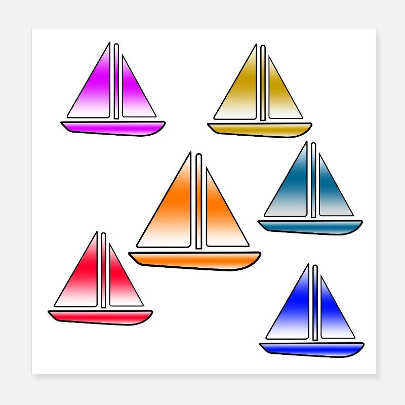 Segeln Poster 20x20 cm