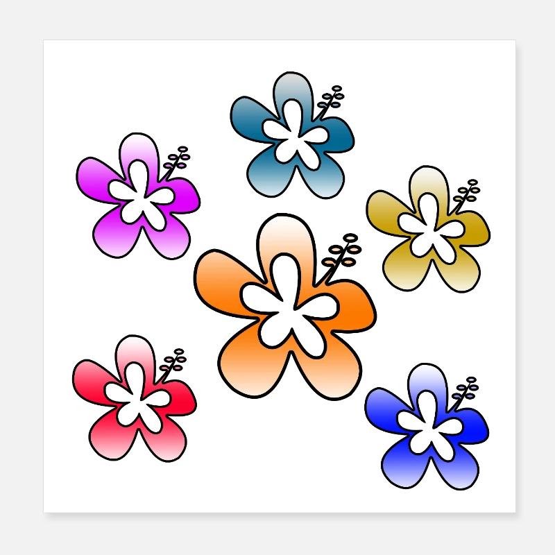 Flowers Poster 8" x 8" (20x20 cm)