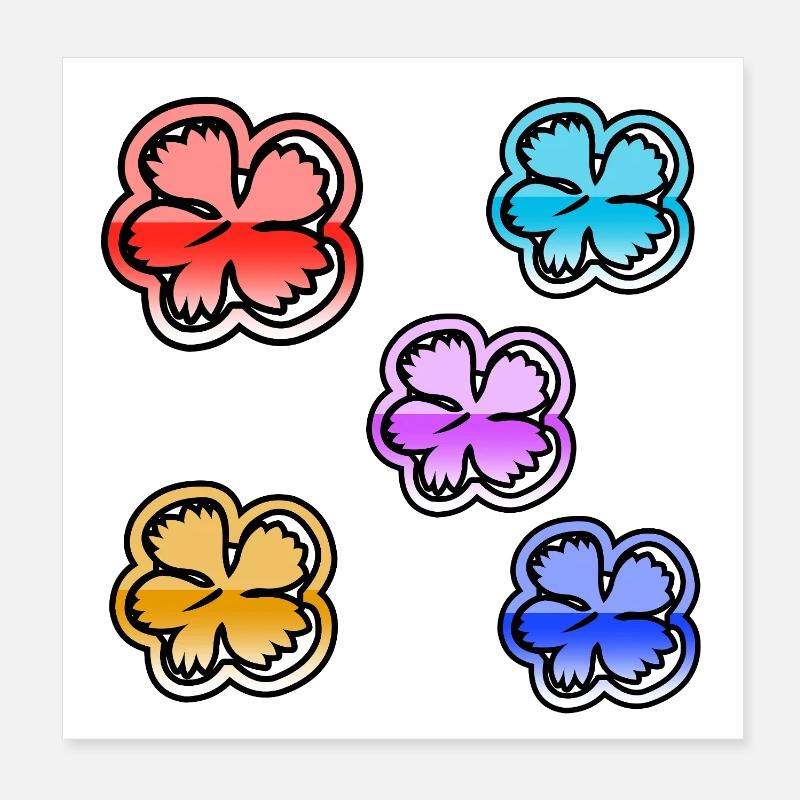 Flowers Poster 8" x 8" (20x20 cm)