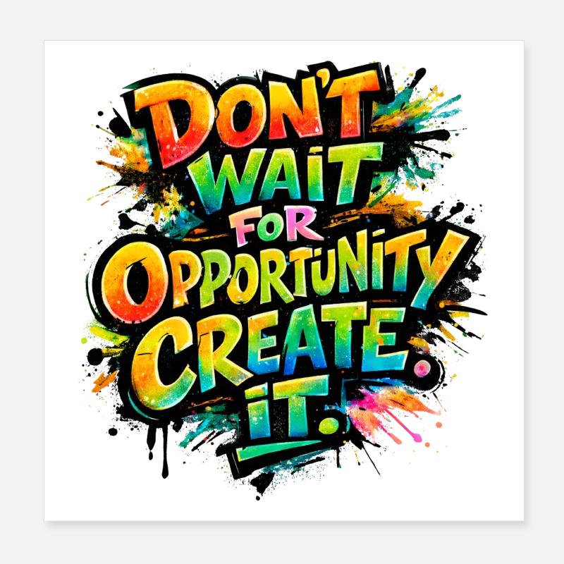 Don-t_wait_ Poster 8" x 8" (20x20 cm)