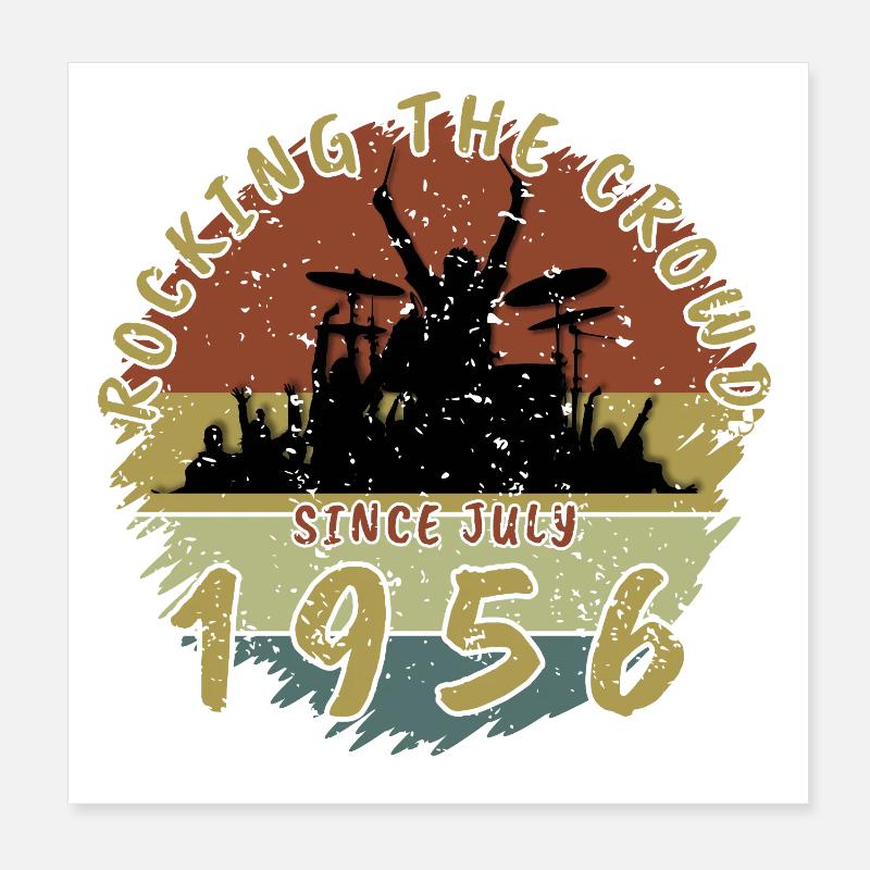 70. Geburtstag Rocking the crowd DRM 07/1956 Poster 20x20 cm