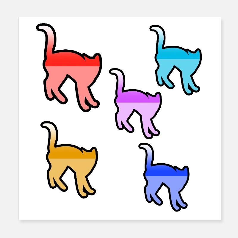 Katzen Poster 20x20 cm