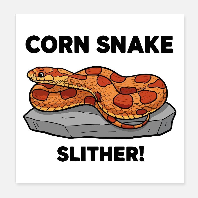 Serpent des Blés Corn Snake Slither Rocher Poster 20 x 20 cm