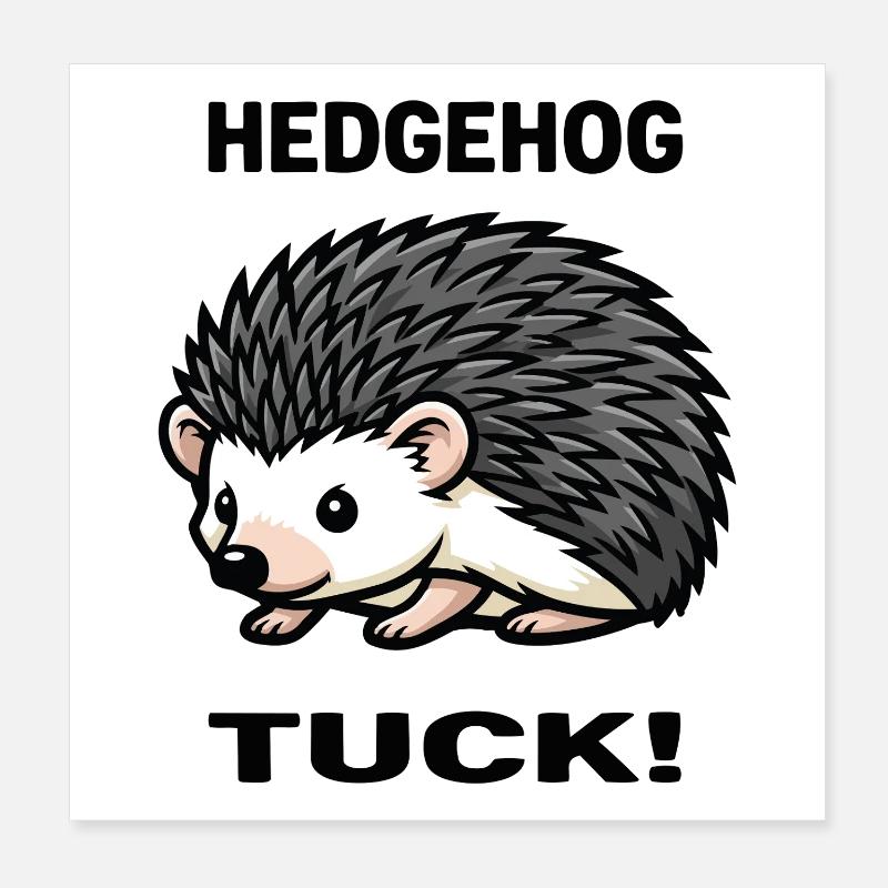 Hedgehog Hedgehog Hedgehog Thorns Garden Poster 8" x 8" (20x20 cm)