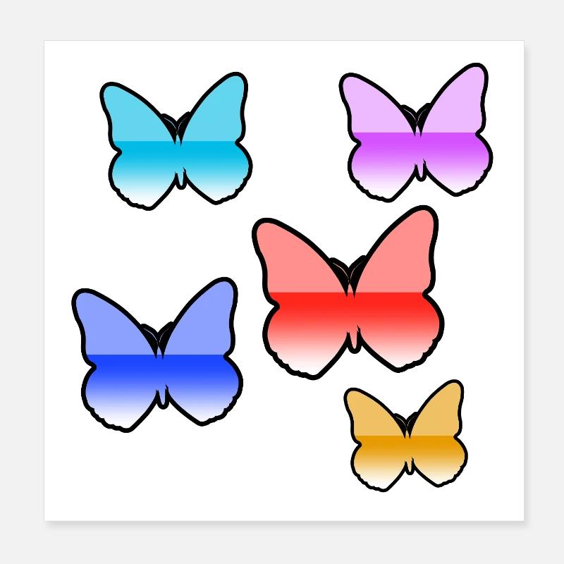 Schmetterlinge Poster 20x20 cm