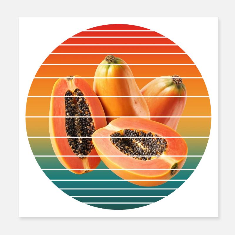 Fruit de papaye Poster 20 x 20 cm