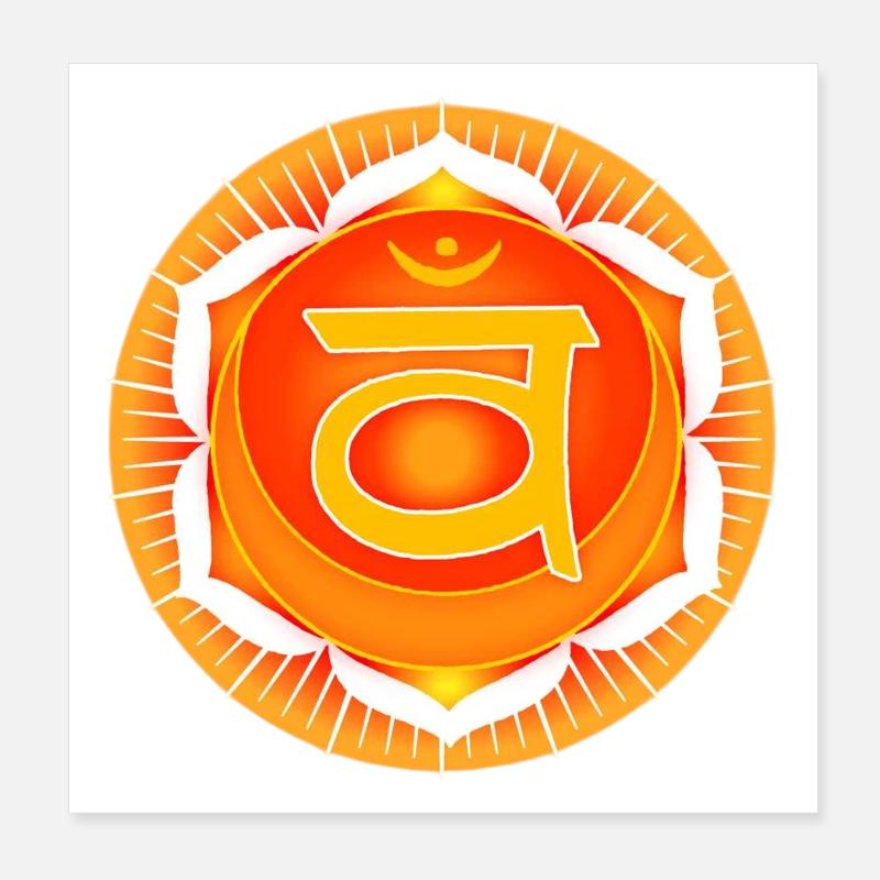 Sakralchakra Svadhisthana Poster 20x20 cm