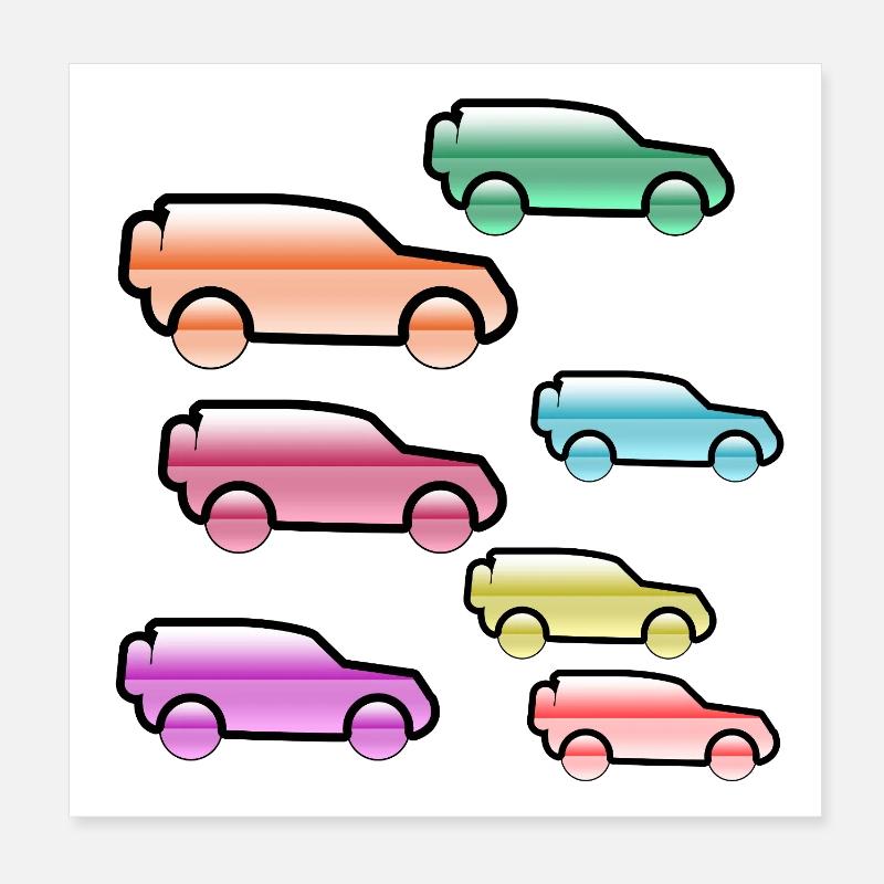 automobiles Poster 8" x 8" (20x20 cm)