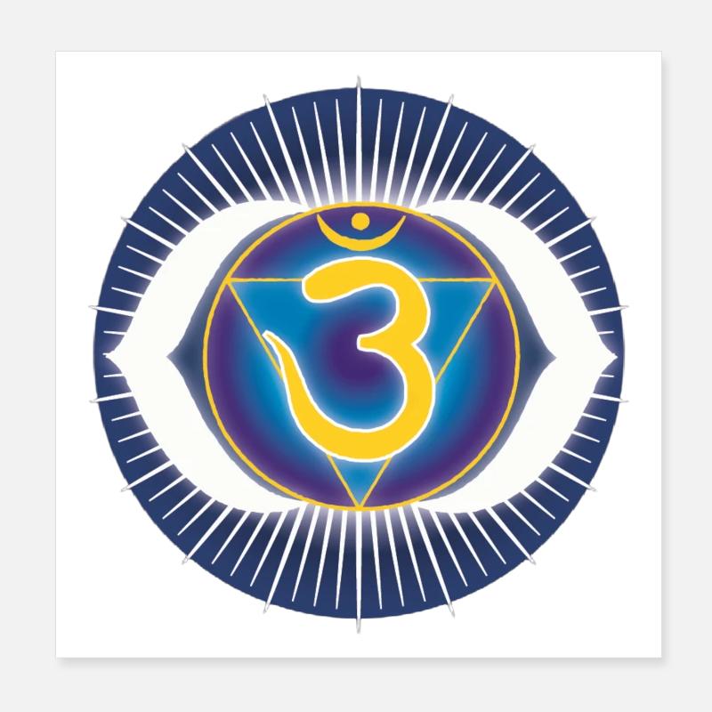 Chakra du front Ajna Poster 20 x 20 cm