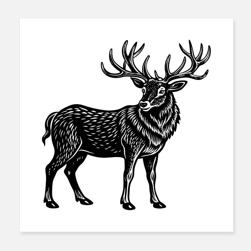 Elch Poster 20x20 cm