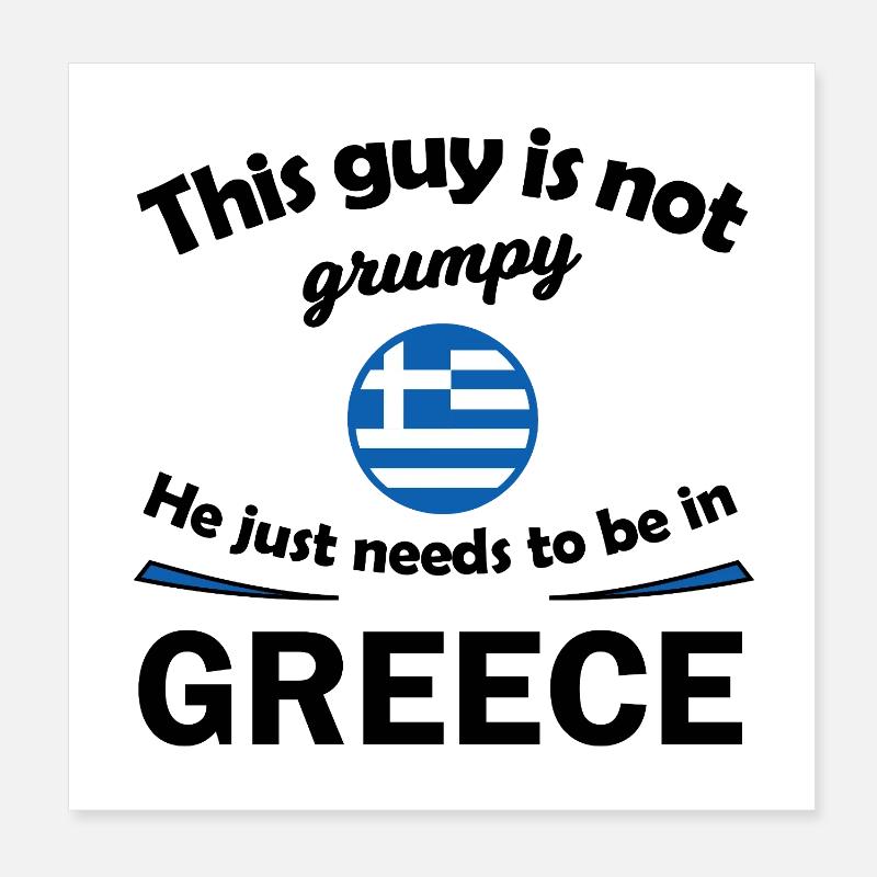 Greece Fans Poster 8" x 8" (20x20 cm)