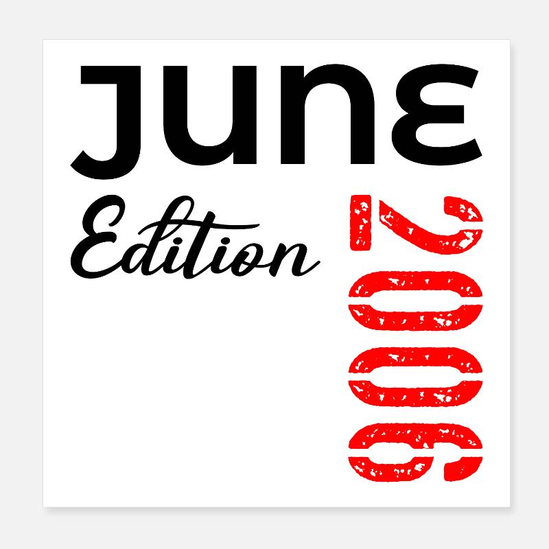 20. Geburtstag Juni 2006 Poster 20x20 cm