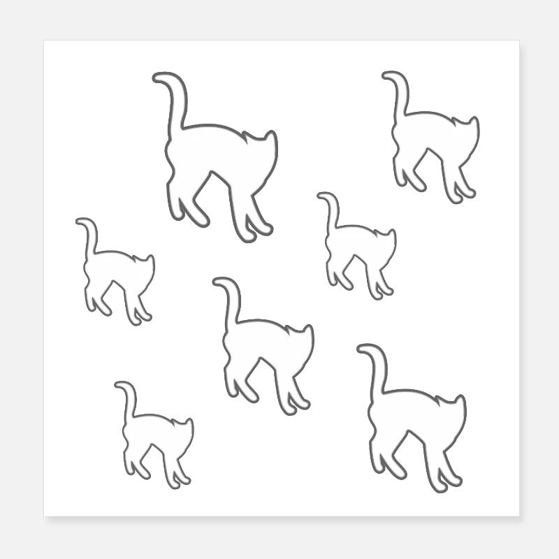 félin Poster 20 x 20 cm