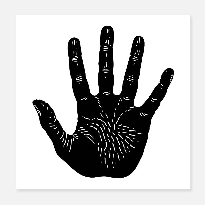 Handabdruck Poster 20x20 cm