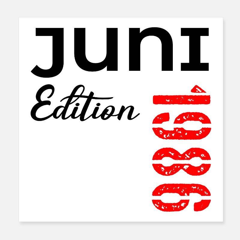 Juni 1986 - 40. Geburtstag Poster 20x20 cm