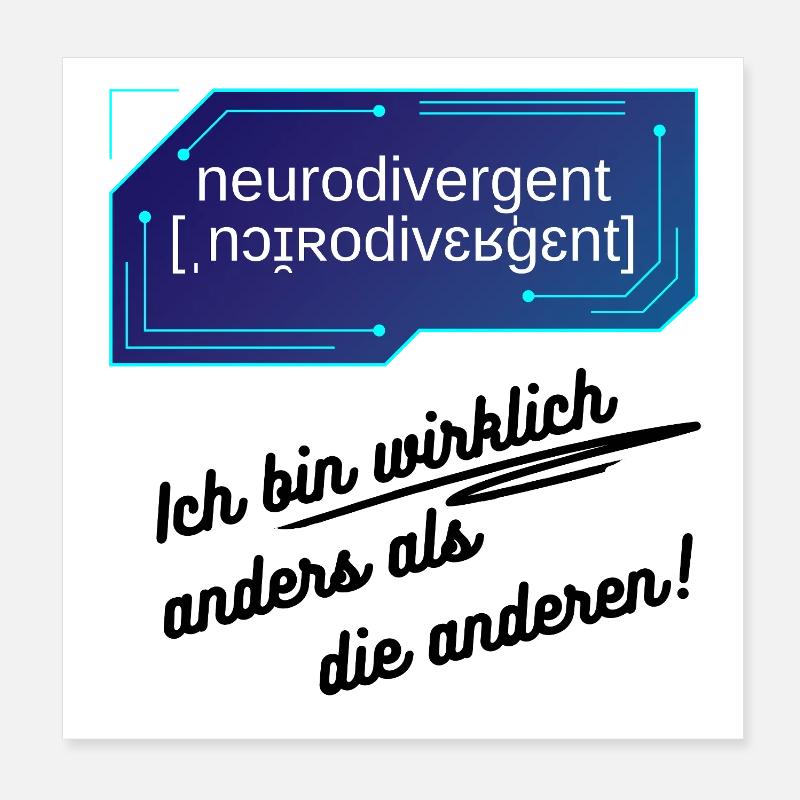 Neurodivergent - Ich bin wirklich anders Poster 20x20 cm