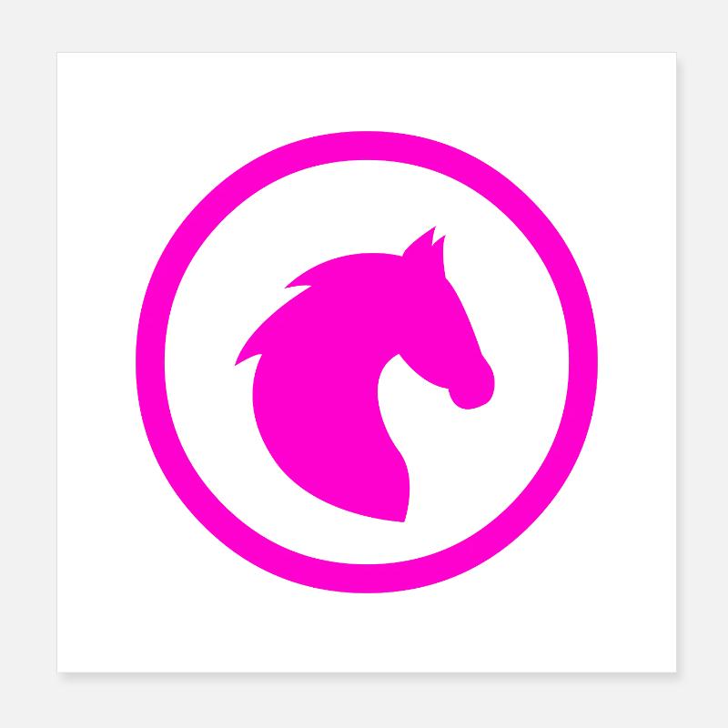 Chevaux Poster 20 x 20 cm
