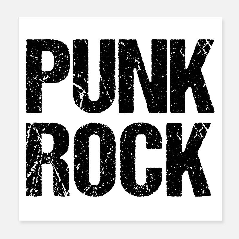 Design du logo Punk Rock vieilli Poster 20 x 20 cm