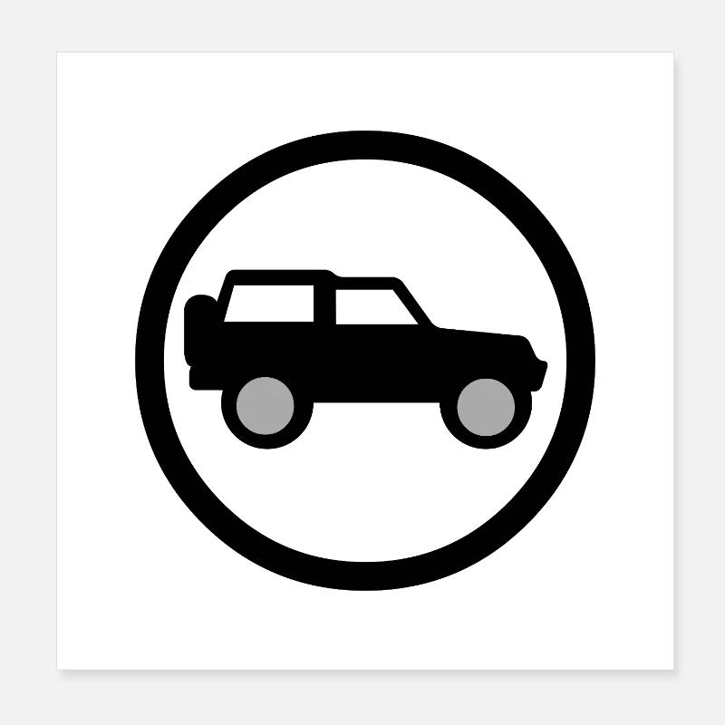 Car Poster 8" x 8" (20x20 cm)