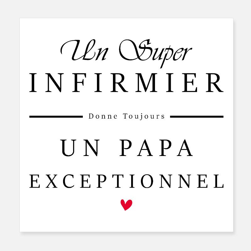 super infirmier - papa exceptionnel Poster 20 x 20 cm