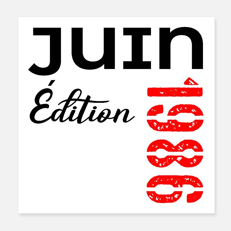 Juni 1986 – 40-jähriges Jubiläum Poster 20x20 cm