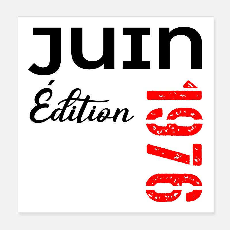 Juni 1976 – 50-jähriges Jubiläum Poster 20x20 cm