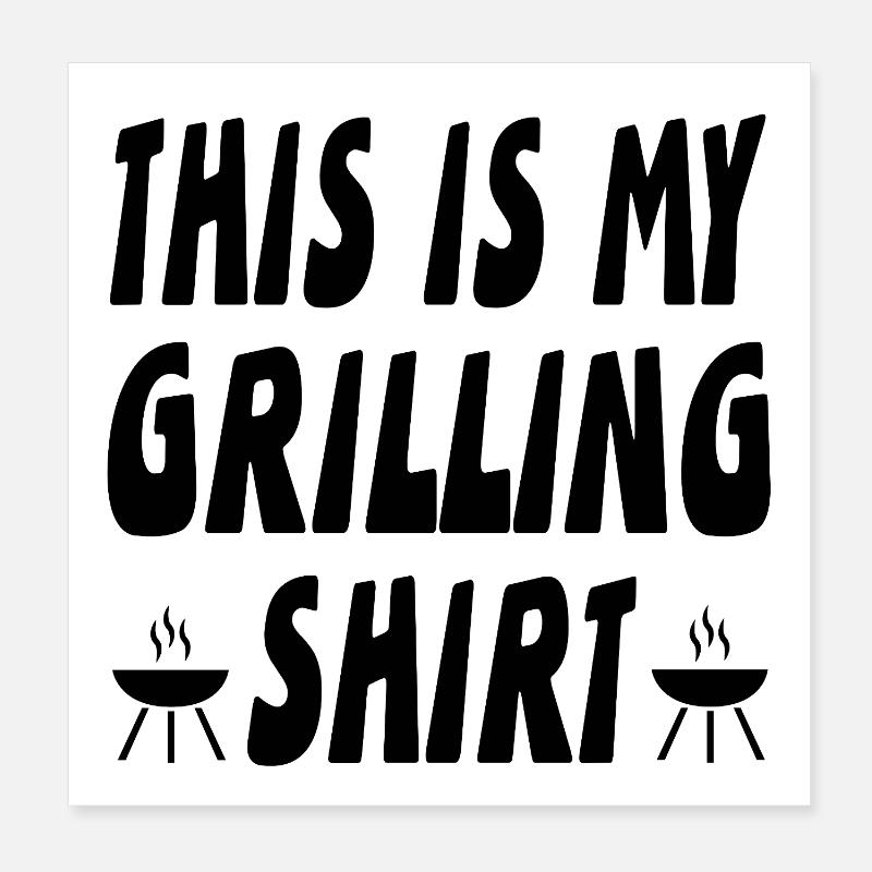 Grillen Poster 20x20 cm