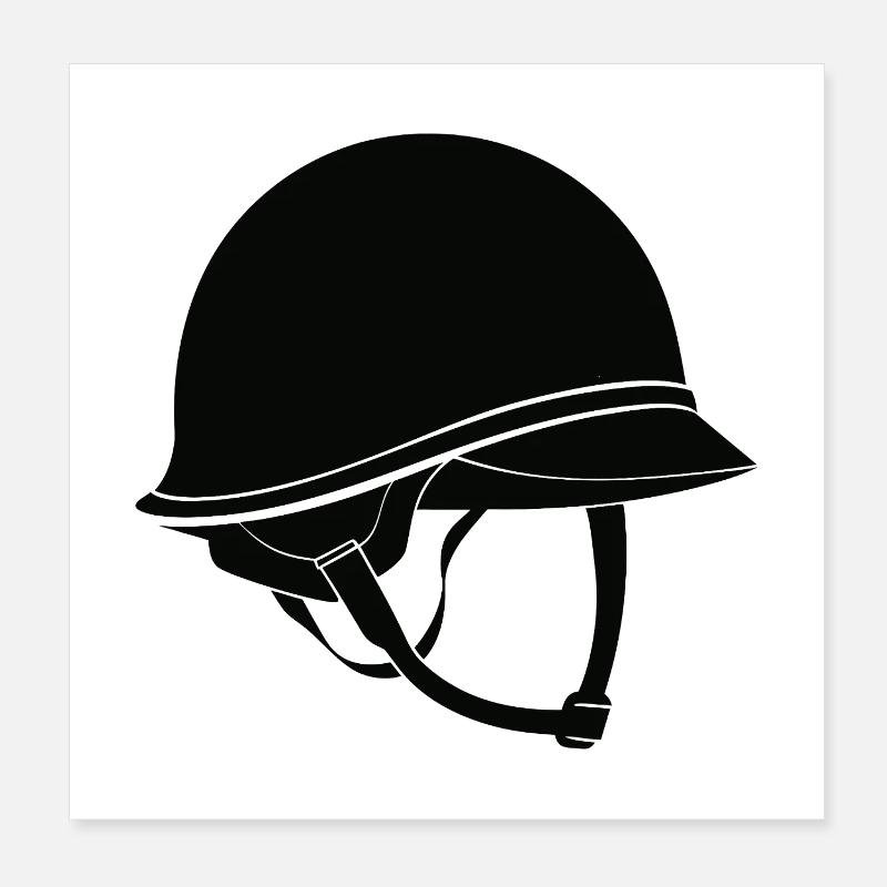 Casque de l’armée Poster 20 x 20 cm
