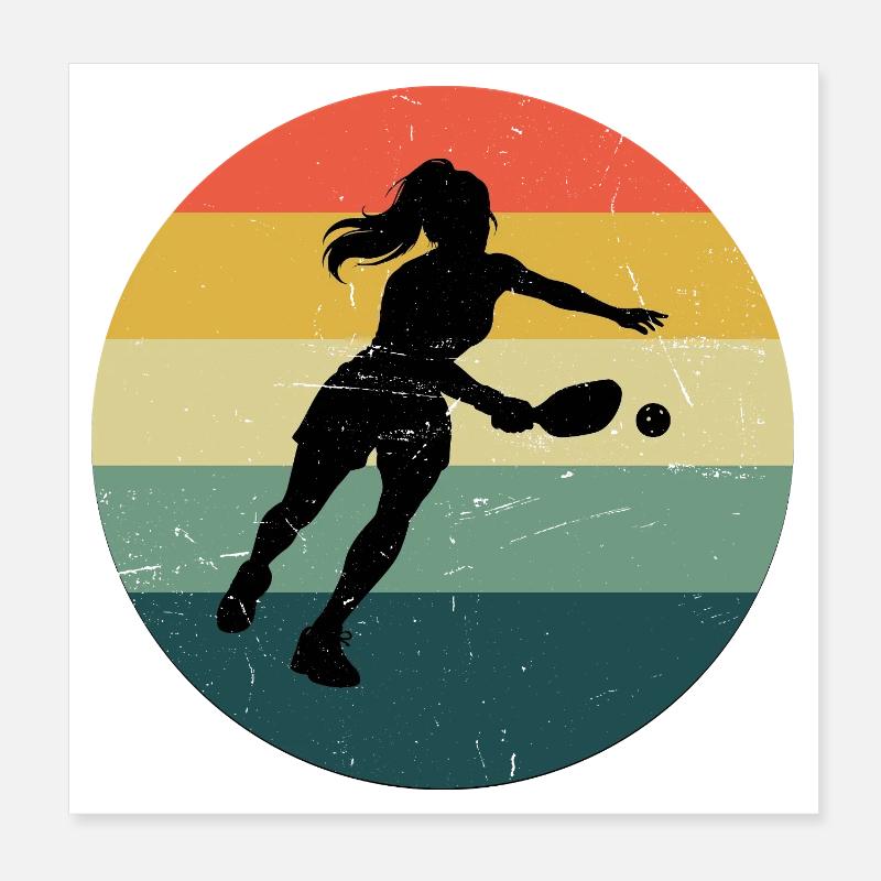 Conception d’un éventail de pickleball pour les fans de joueurs de pickleball Poster 20 x 20 cm