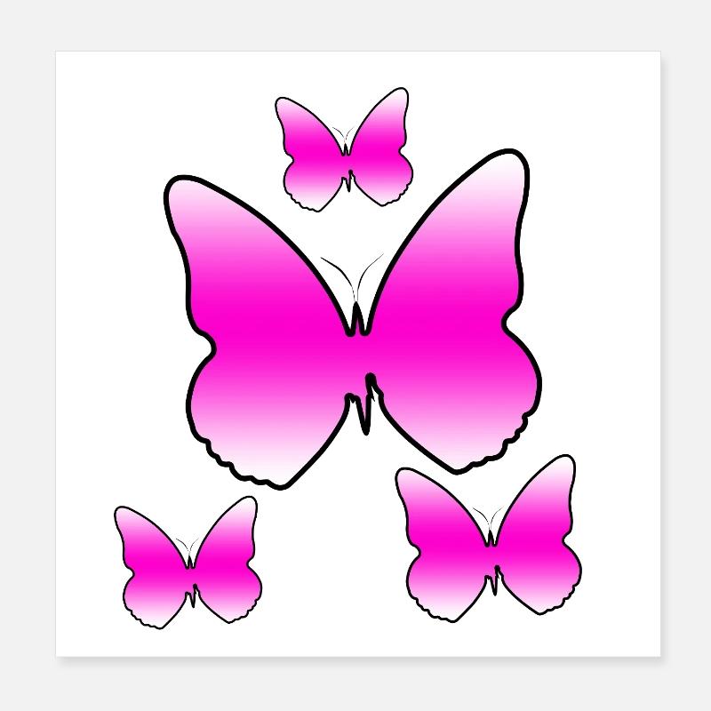 Butterflies Poster 8" x 8" (20x20 cm)
