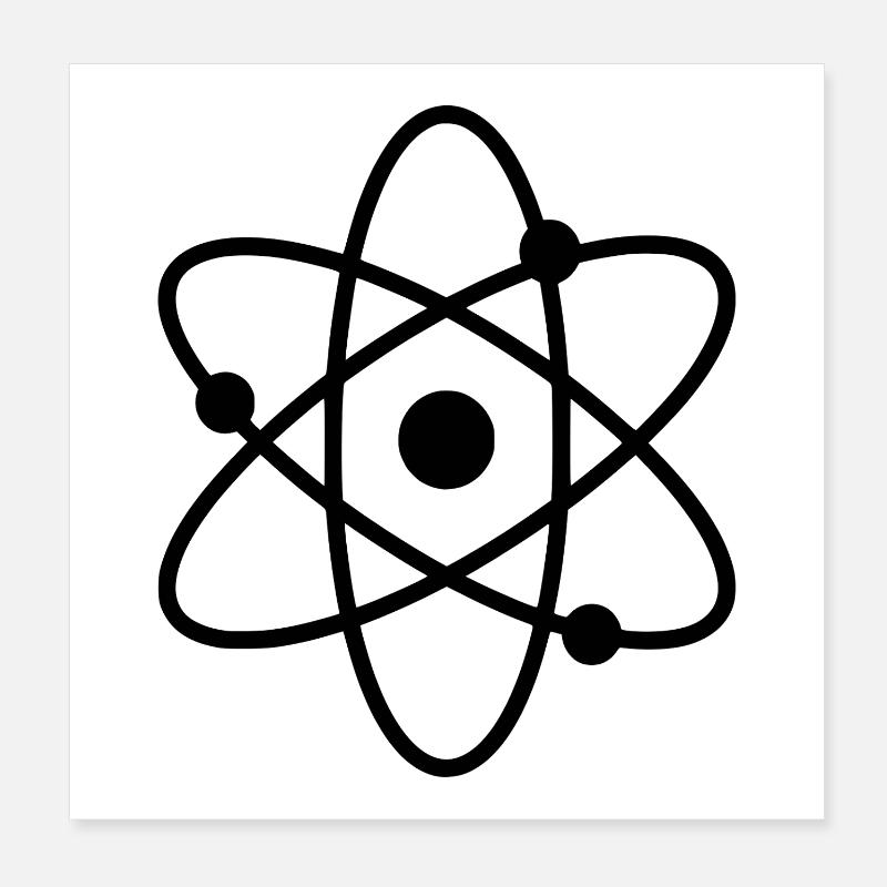 Chimie des symboles atomiques Poster 20 x 20 cm