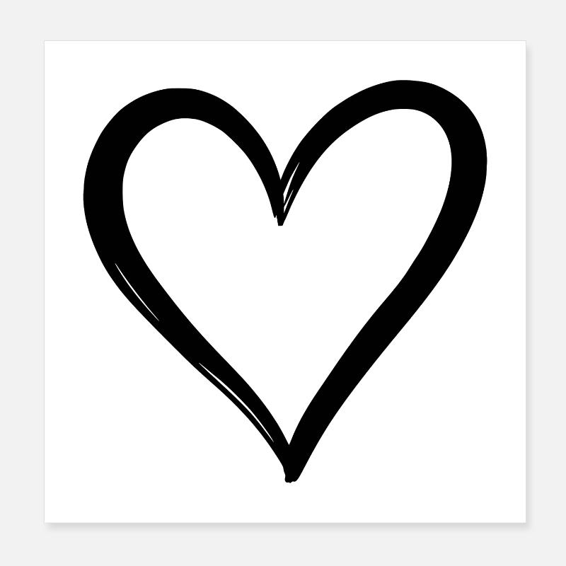Cœur Poster 20 x 20 cm